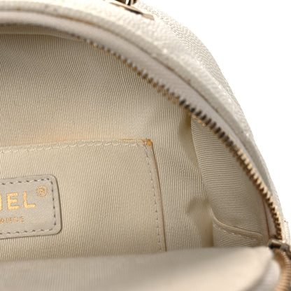 Chanel Caviar Quilted Small CC Day Backpack White 12 of 14
