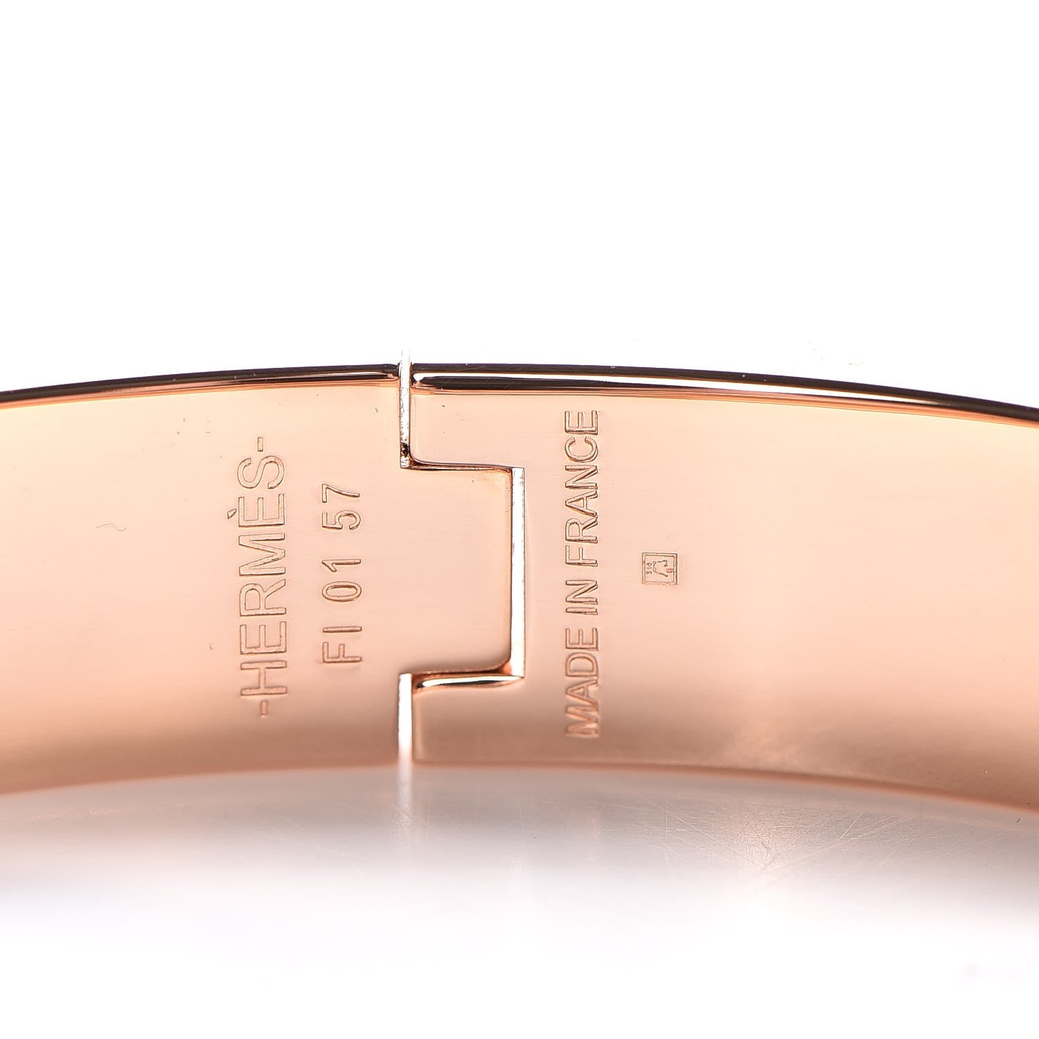 Hermes Enamel Narrow Clic Clac H Bracelet PM White 3 of 7