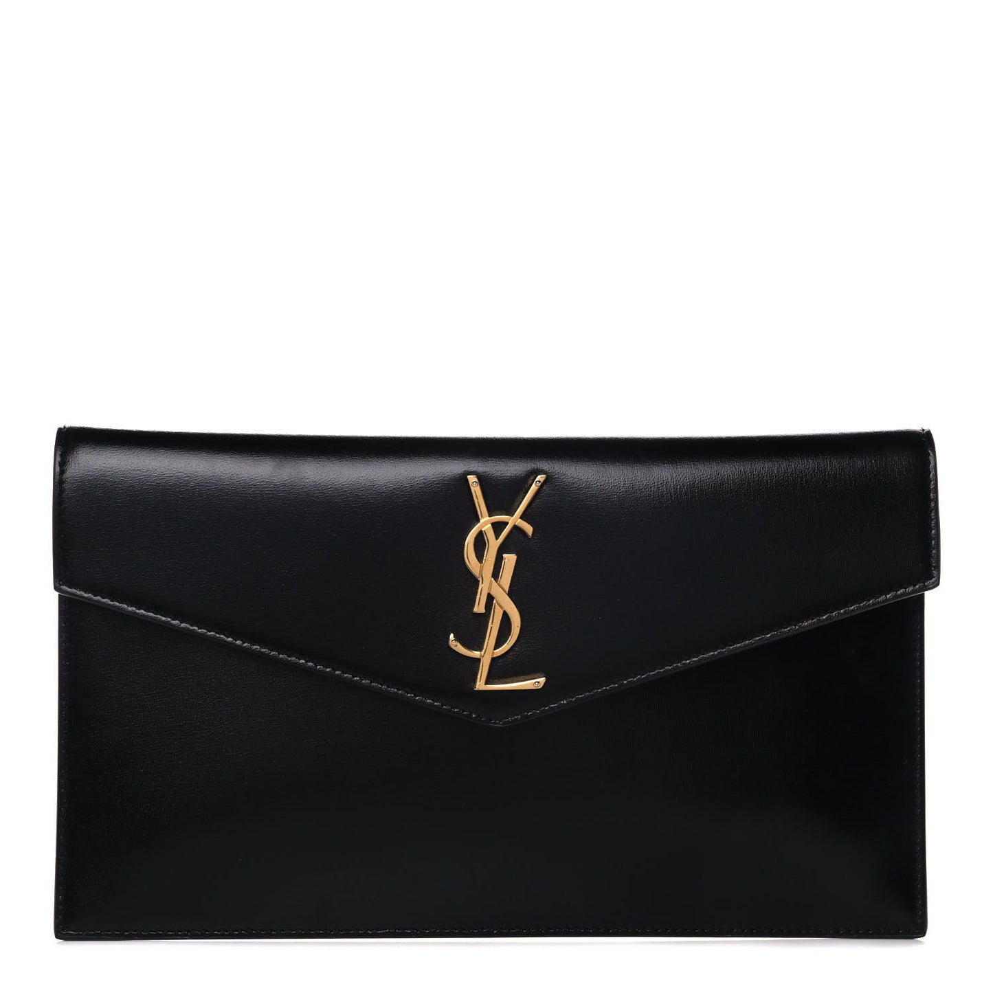 Smooth Shiny Calfskin Monogram Uptown Pouch Black