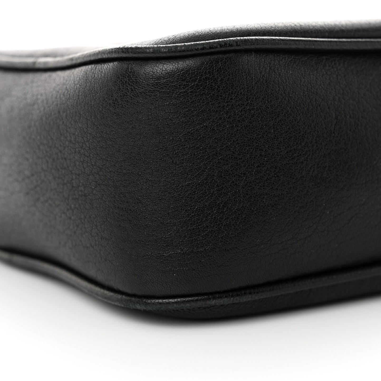 Grained Lambskin Monogram Lou Camera Bag Black