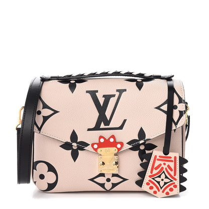 Louis Vuitton Empreinte Monogram Giant Crafty Pochette Metis Creme Black 1 of 8