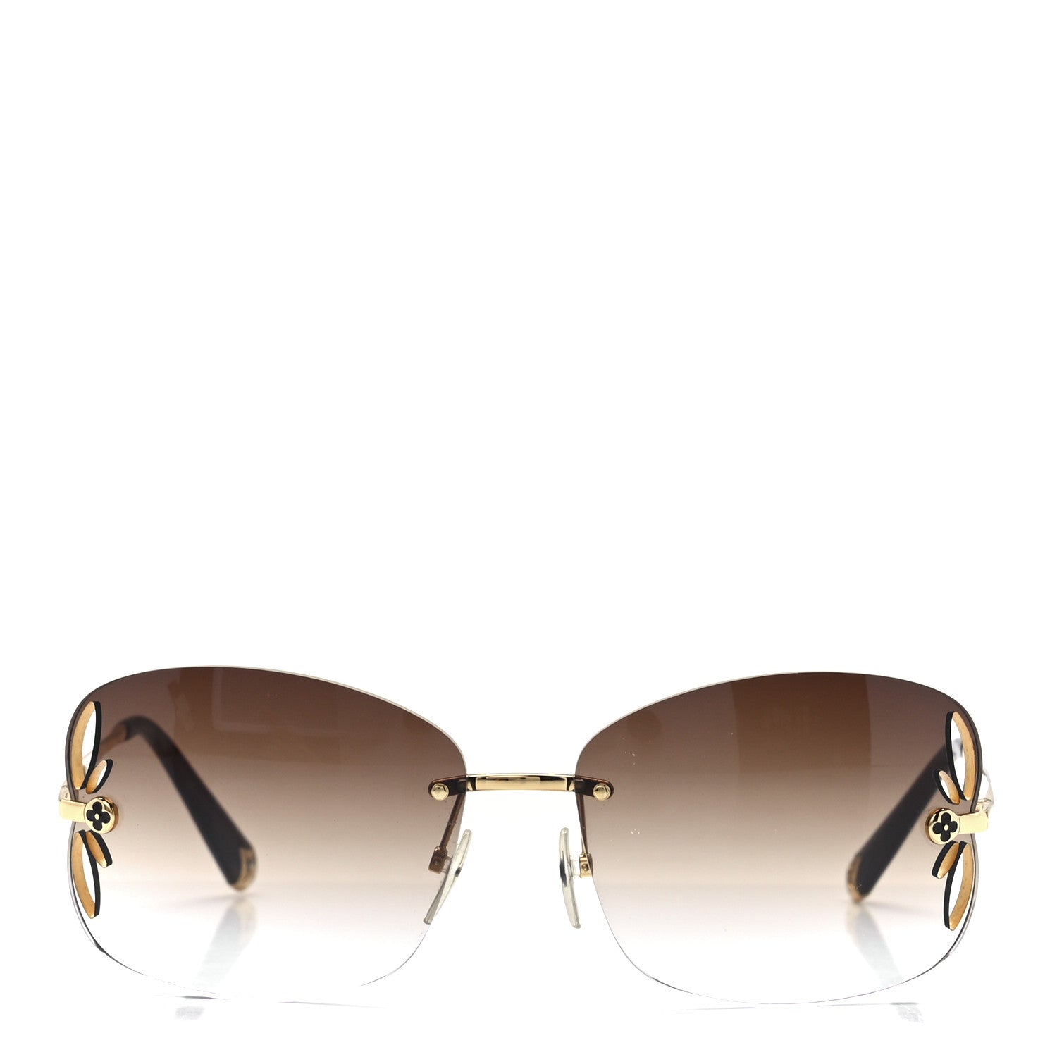 Louis Vuitton Lily Sunglasses Z0371U Brown Glitter 2 of 7