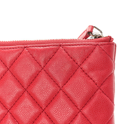 Chanel Caviar Quilted Small Cosmetic Case Dark Pink 10 of 10