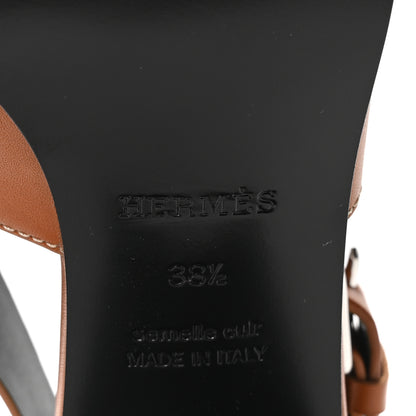 Hermes Calfskin Elbe 60 Sandals 38.5 Naturel 7 of 9