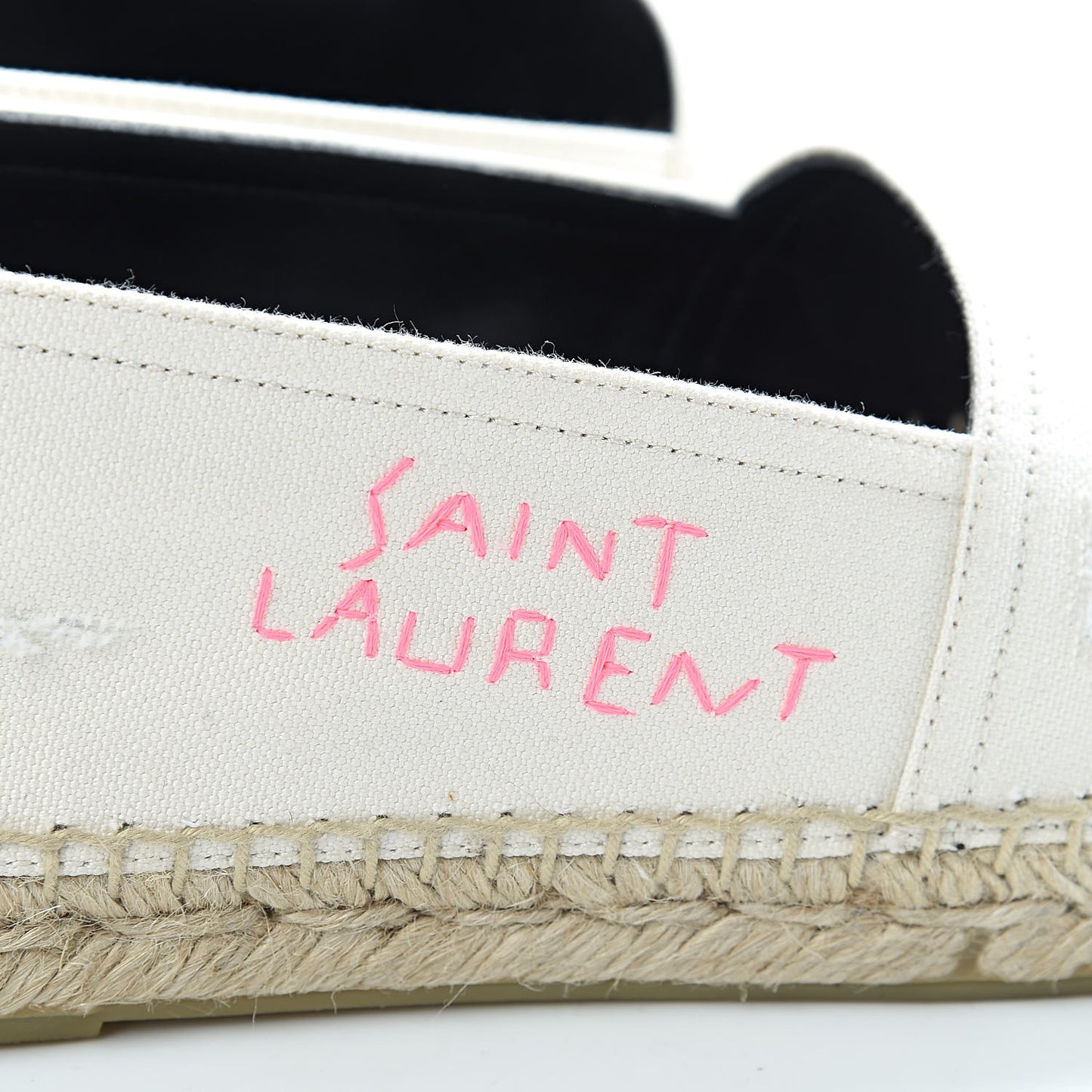 Canvas Elba Logo Embroidered Espadrilles 41 Panna