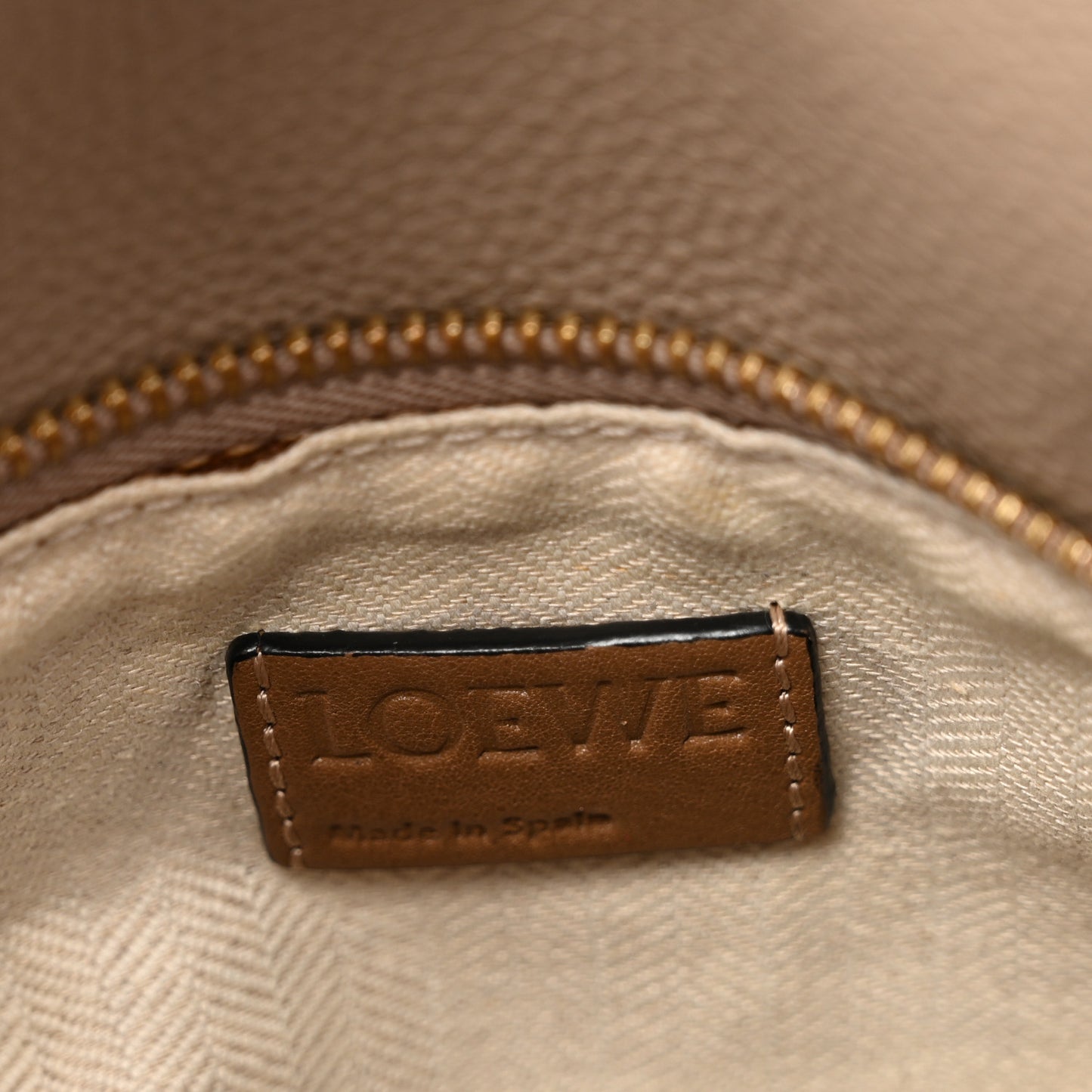 Grained Calfskin Medium Puzzle Bag Sand Mink