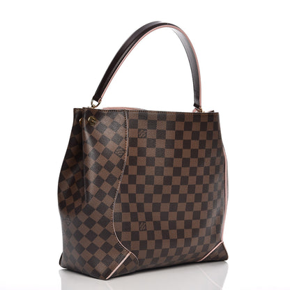 Louis Vuitton Damier Ebene Caissa Hobo Rose Ballerine 3 of 8