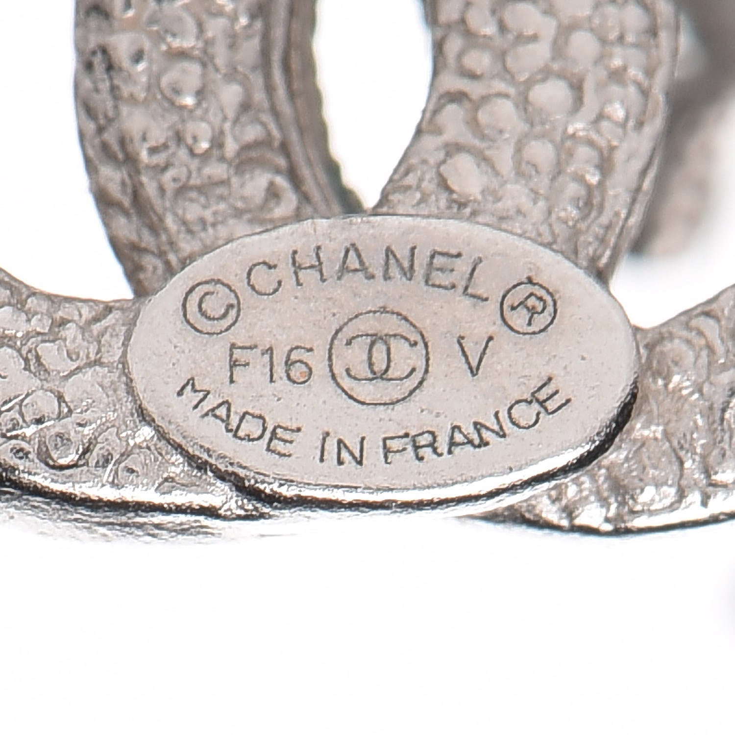 Chanel Crystal Mini Timeless CC Earrings Silver 4 of 5