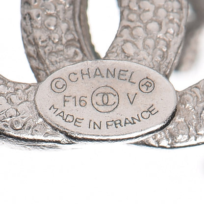 Chanel Crystal Mini Timeless CC Earrings Silver 4 of 5