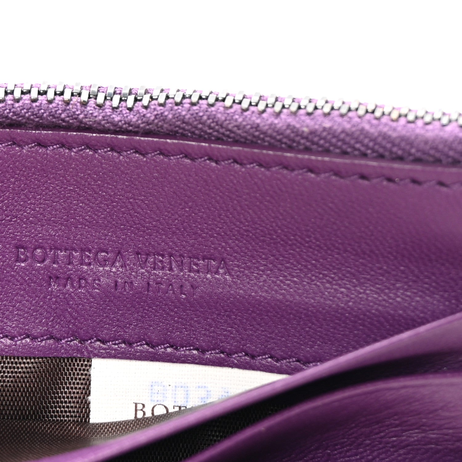 Bottega Veneta Nappa Intrecciato Zip Card Case Purple 6 of 7