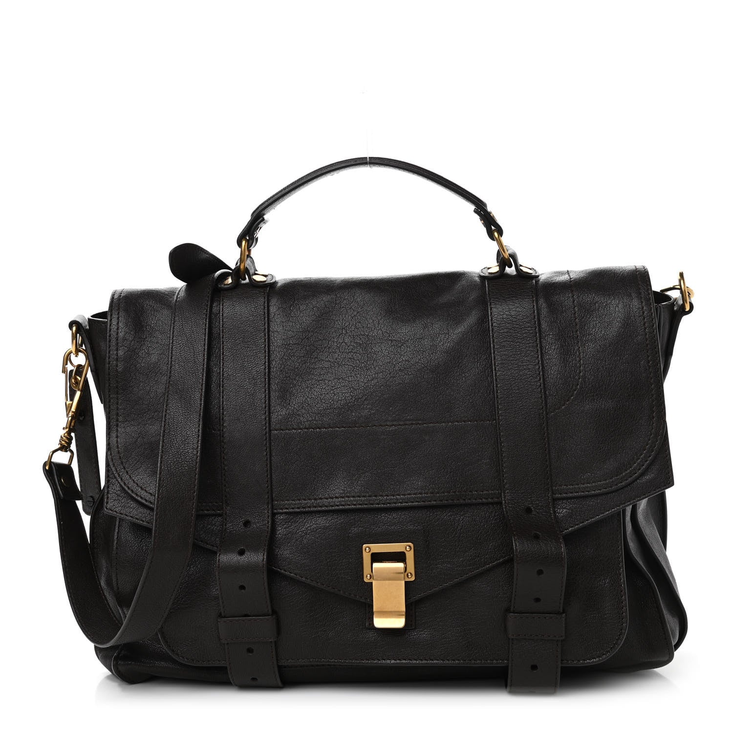 Proenza Schouler Lambskin PS1 Large Satchel Chocolate 1 of 11