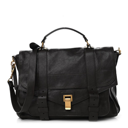 Proenza Schouler Lambskin PS1 Large Satchel Chocolate 1 of 11
