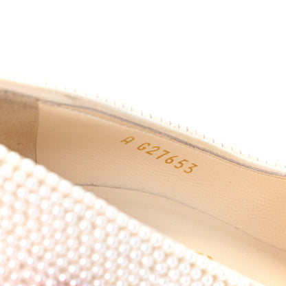 Chanel Pearl Sequins Cap Toe Pumps 37.5 Beige Black 10 of 11