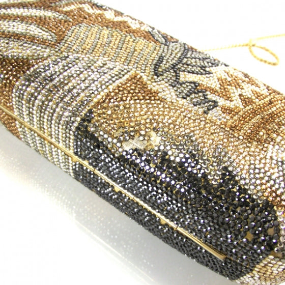 Judith Leiber Swarovski Crystal Minaudiere Clutch Gold 5 of 8