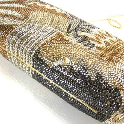 Judith Leiber Swarovski Crystal Minaudiere Clutch Gold 5 of 8