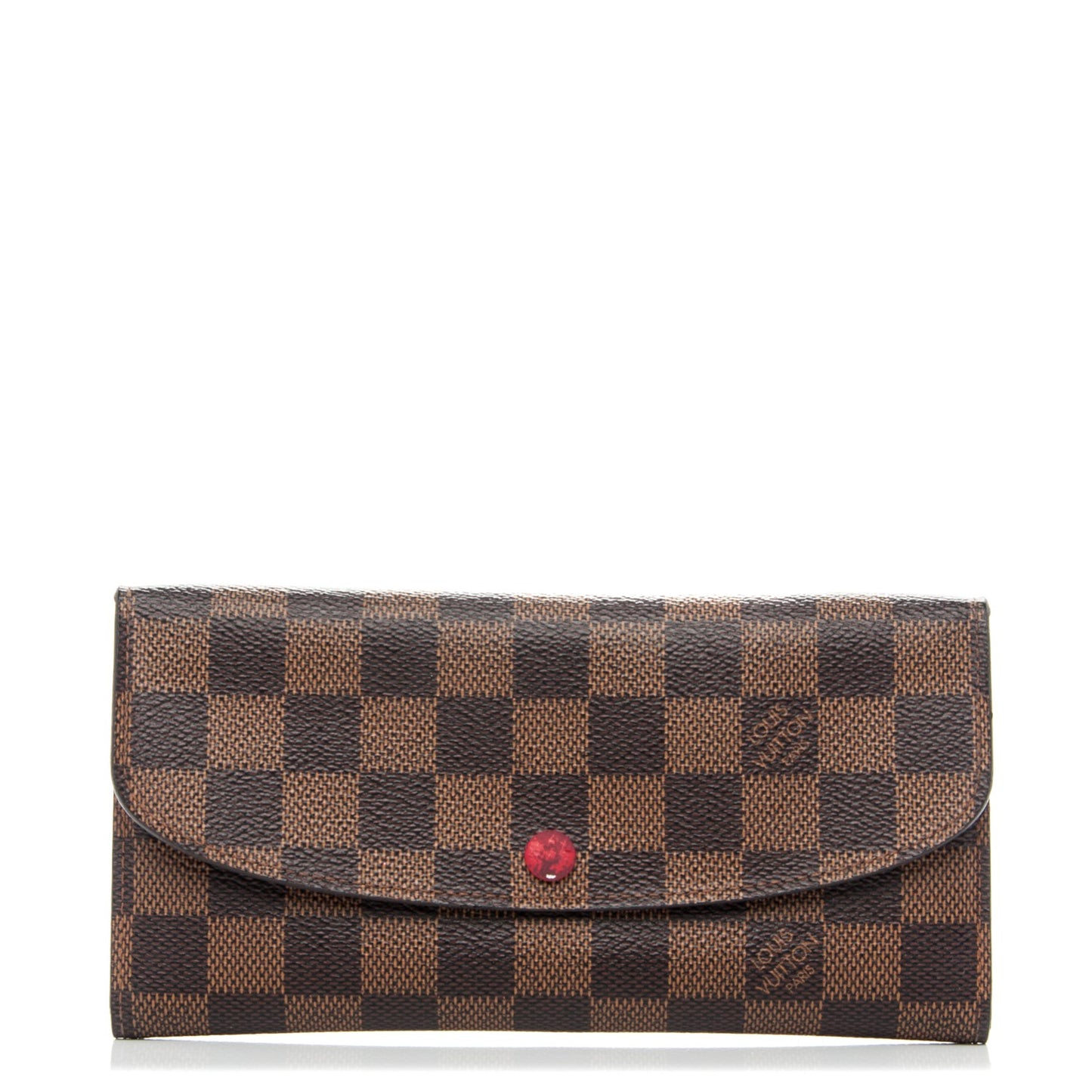 Damier Ebene Emilie Wallet Red