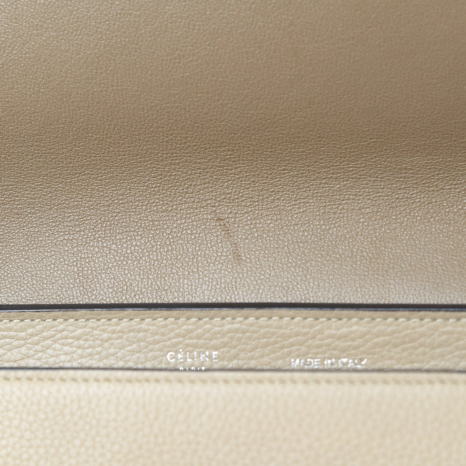 Celine Drummed Calfskin Suede Medium Trapeze Dune 13 of 16