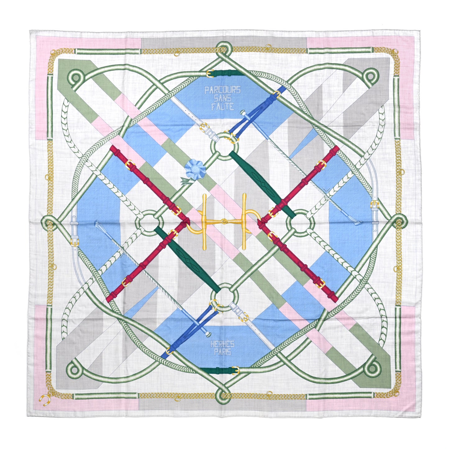 Cashmere Silk Parcours Sans Faute Shawl 140 Gris Chine Ciel
