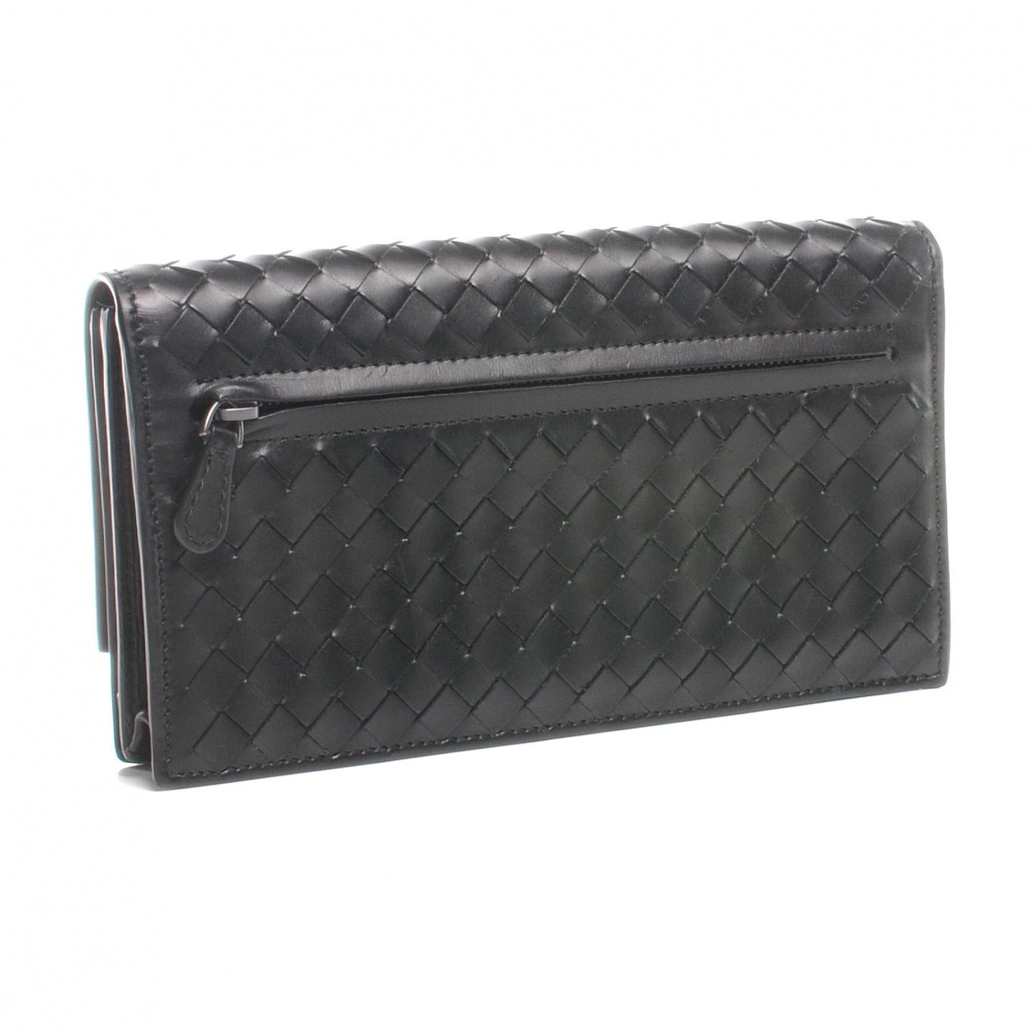 Bottega Veneta Intrecciato Light Calf Continental Wallet Nero Black 3 of 7