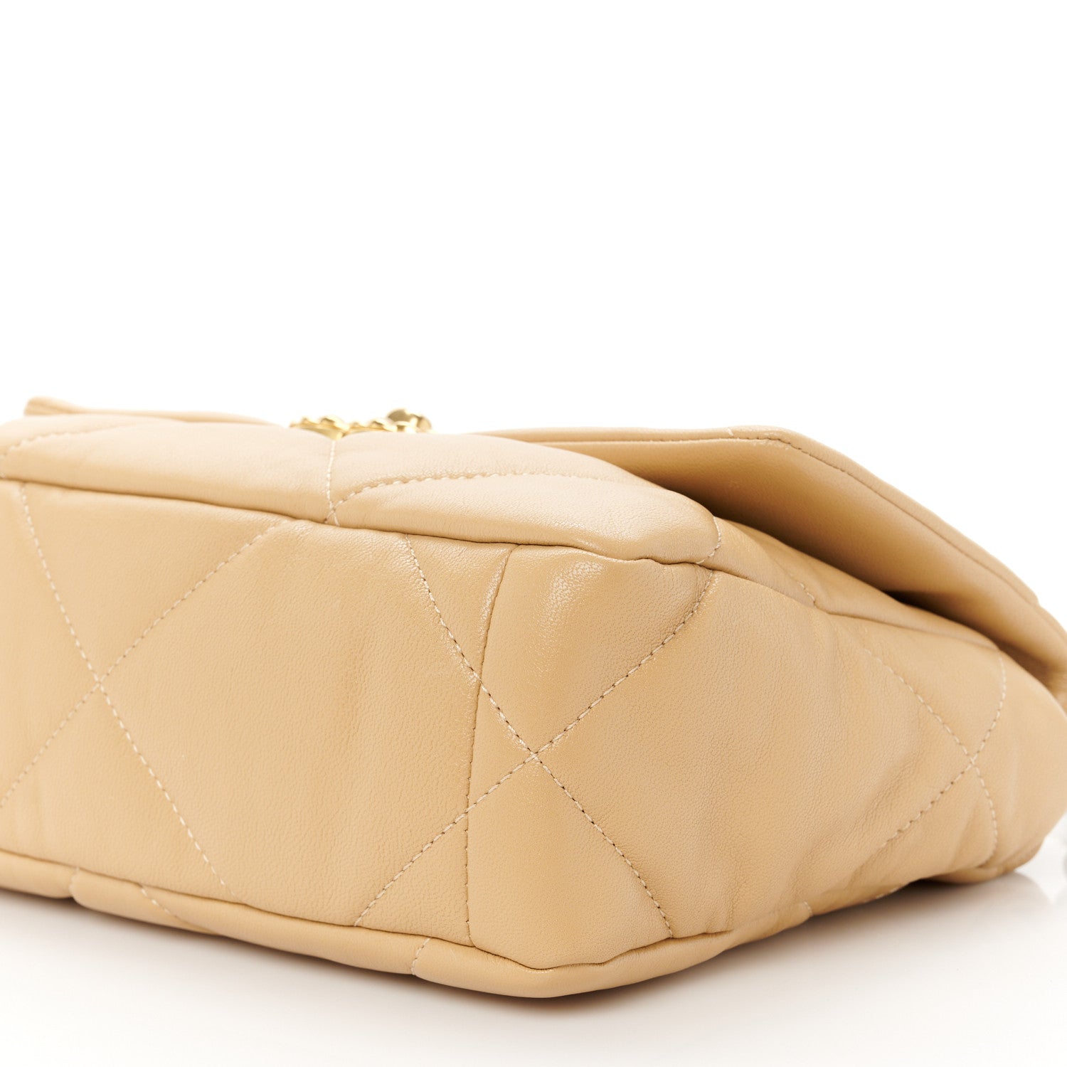 Chanel Lambskin Quilted Medium Chanel 19 Flap Beige 10 of 11