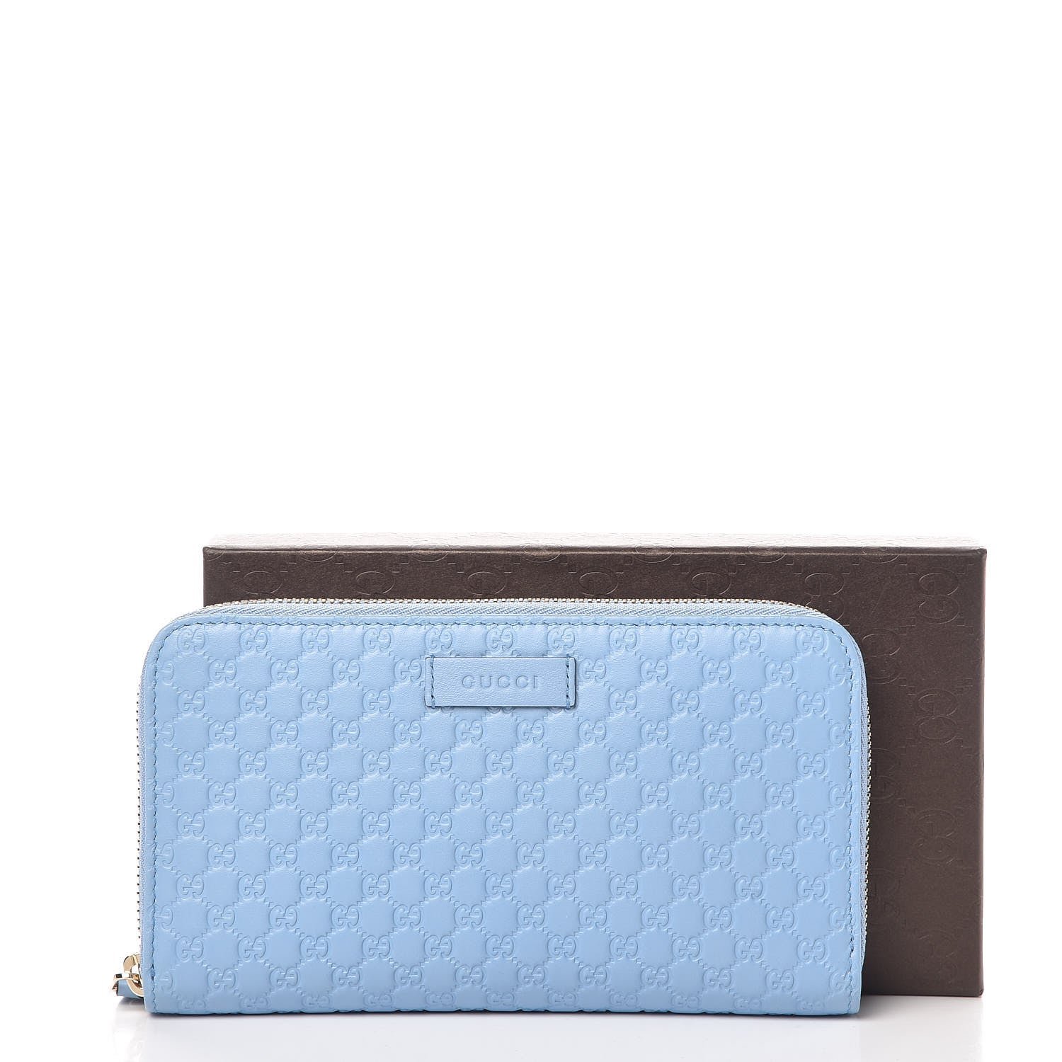 Gucci Microguccissima Zip Around Wallet Mineral Blue 9 of 9