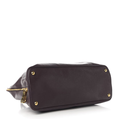 Prada Saffiano Lux Large Promenade Tote Bordeaux 4 of 11