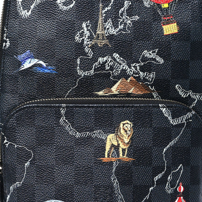 Louis Vuitton Damier Graphite World Map Avenue Sling Backpack 7 of 9