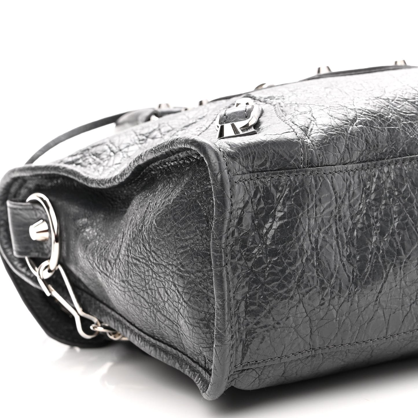 Agneau Classic Silver Hardware S City Gris Fossile