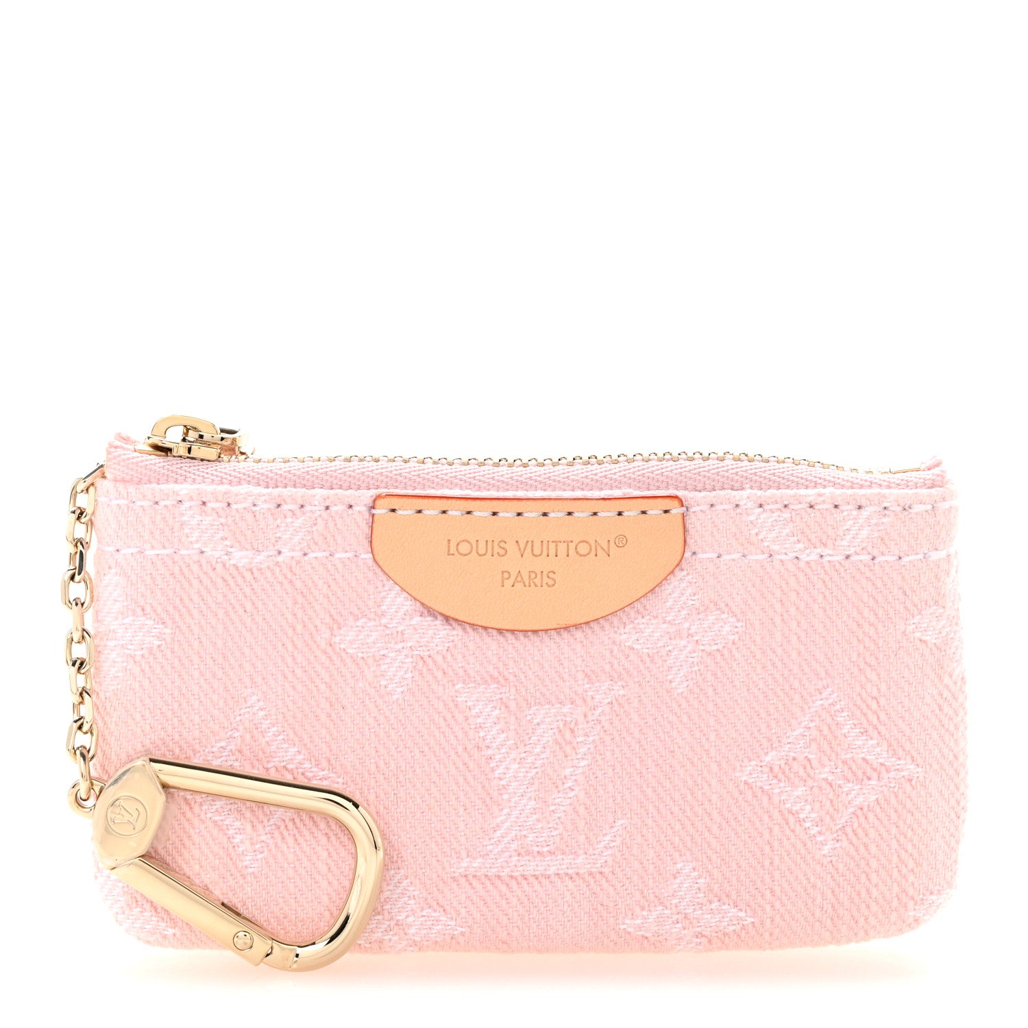 Louis Vuitton Monogram Denim Key Pouch Washed Pink 1 of 7