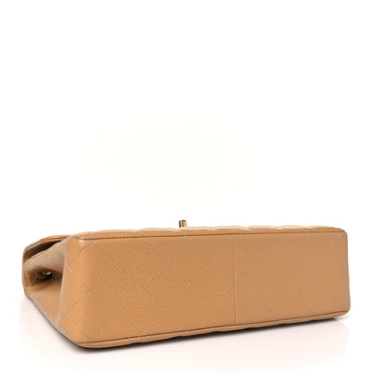 Chanel Caviar Quilted XL Jumbo Single Flap Beige 4 of 11