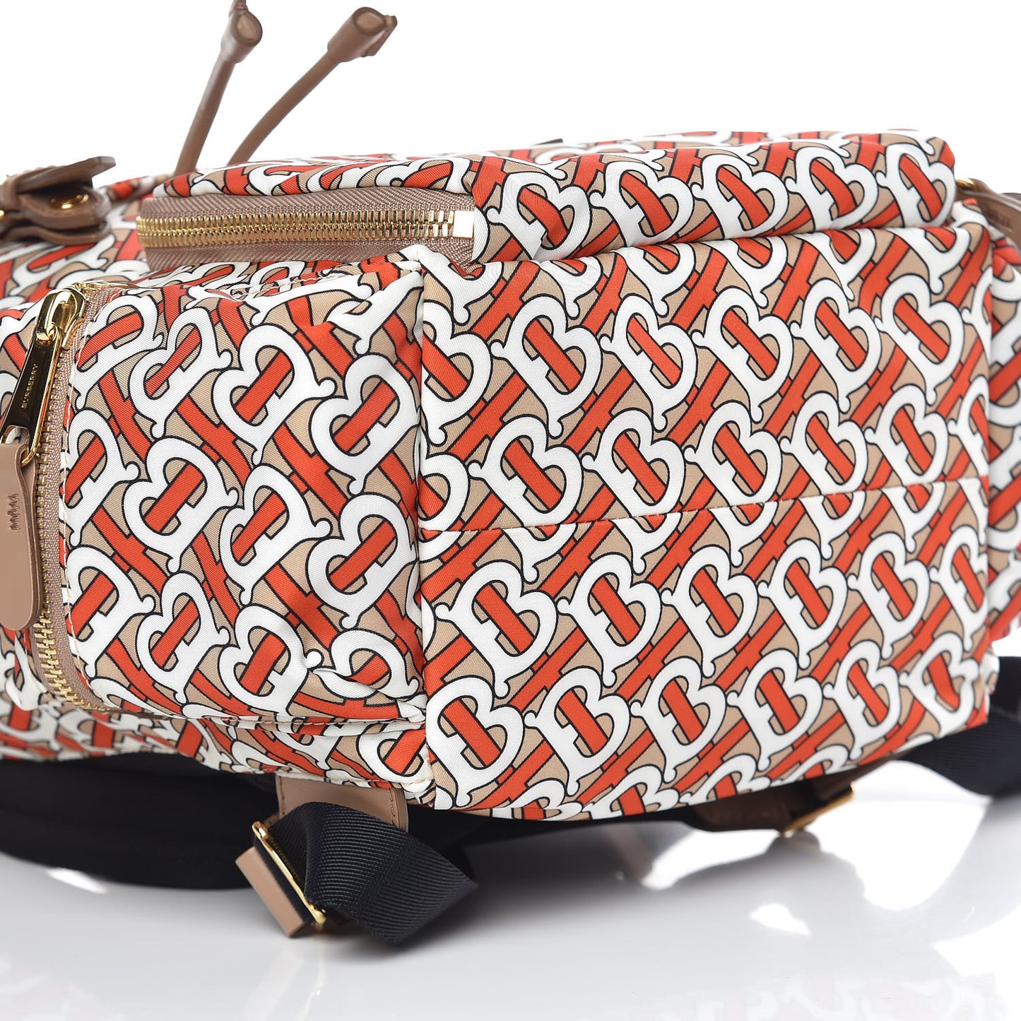 Nylon Monogram Medium Rucksack Backpack Vermillion