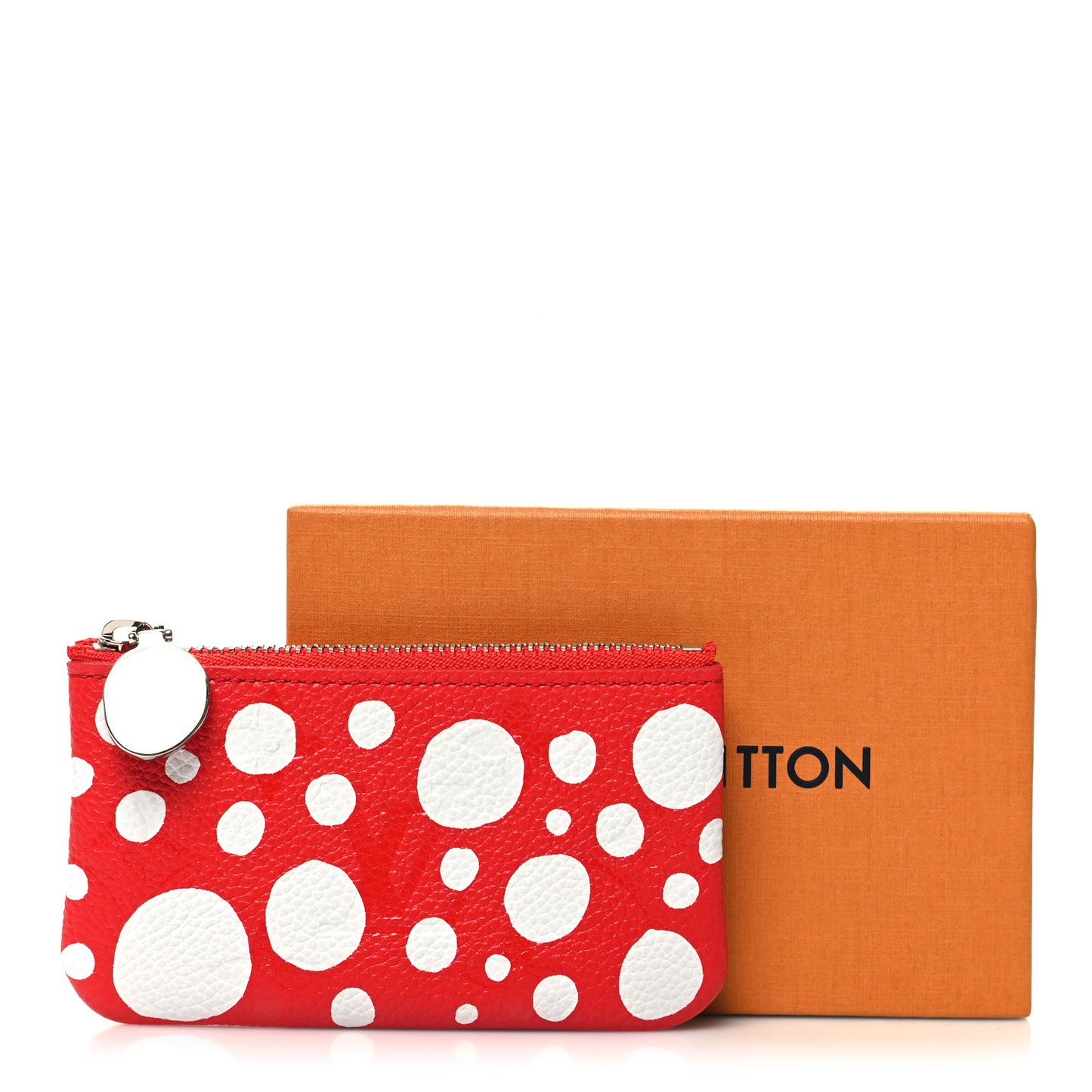 LV X YK Empreinte Infinity Dots Key Pouch Red White