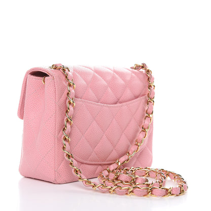 Chanel Caviar Quilted Mini Square Flap Pink 3 of 10