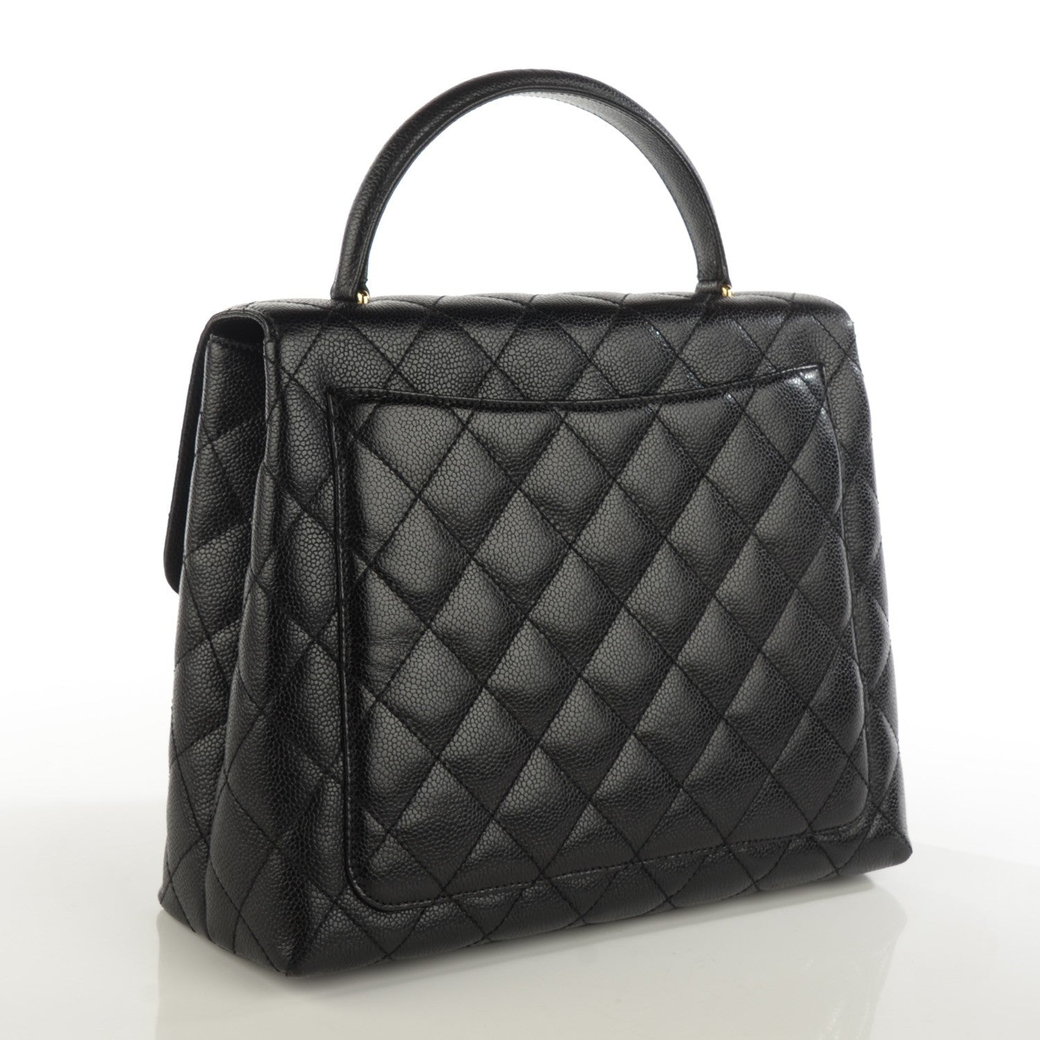 Louis Vuitton CHANEL Caviar Quilted Jumbo Kelly Flap Black 3 of 9