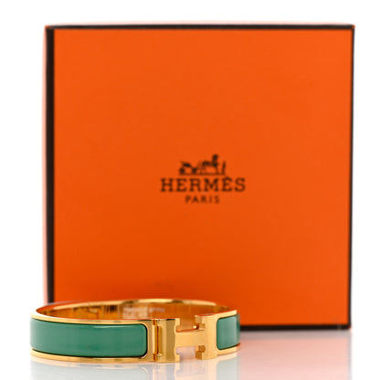 Hermes Enamel Narrow Clic Clac H Bracelet PM Vert Moderne 5 of 5