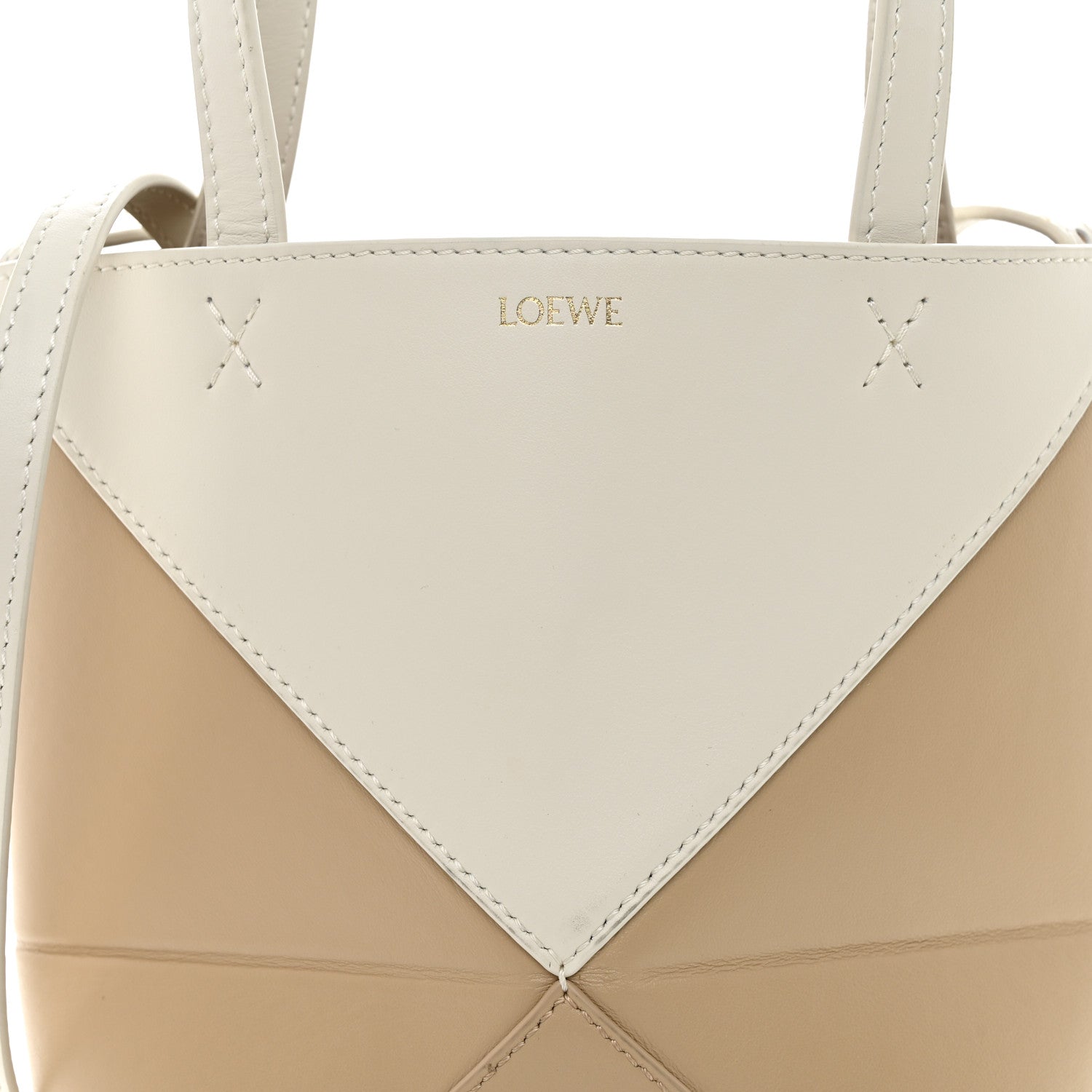 Loewe Shiny Calfskin Mini Puzzle Fold Tote Soft White Paper Craft 8 of 10