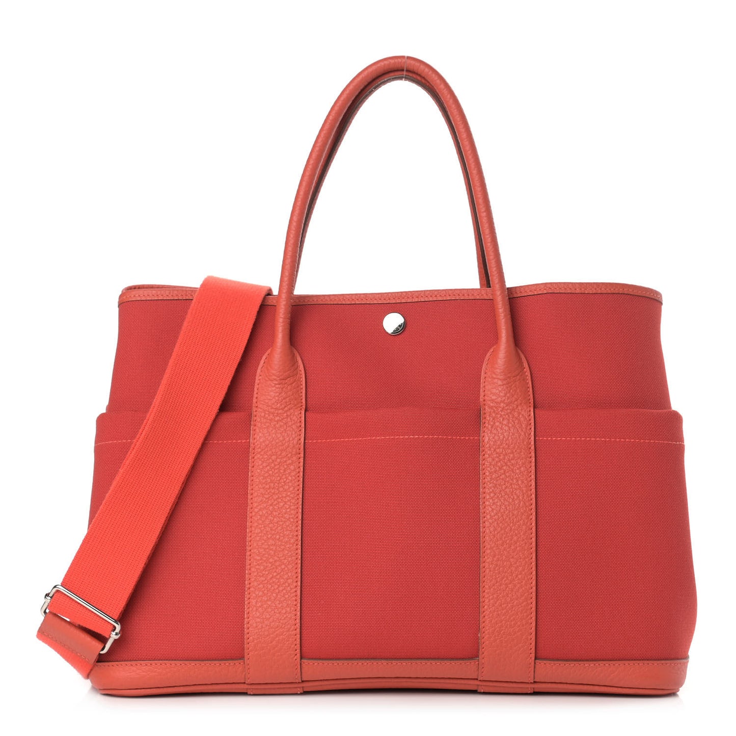 Toile Militaire Vache Country Garden Party Pockets 36 MM Tote Rouge Tomate Capucine