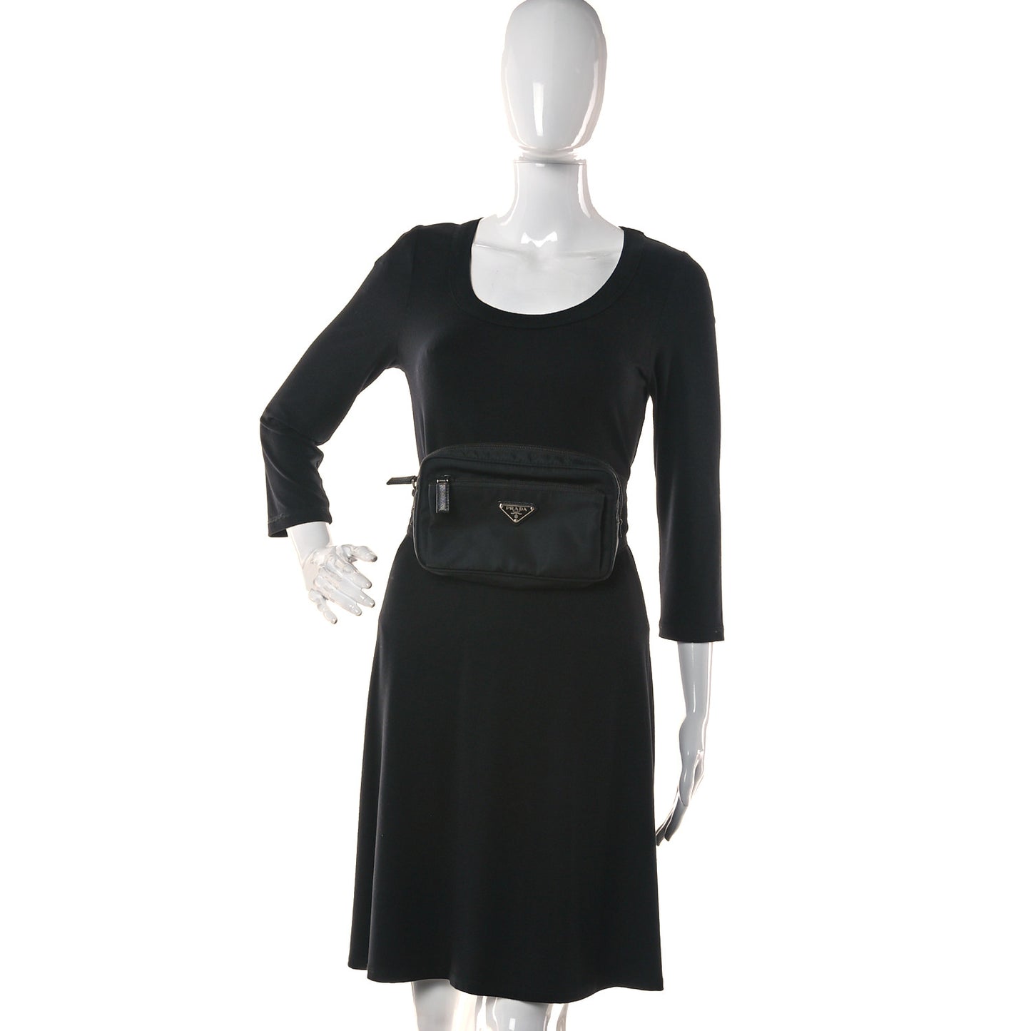 Tessuto Nylon Belt Bag Black