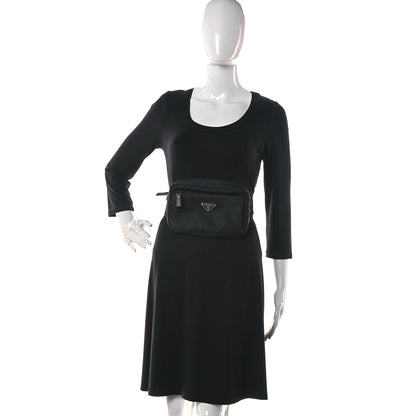 Prada Tessuto Nylon Belt Bag Black 2 of 12