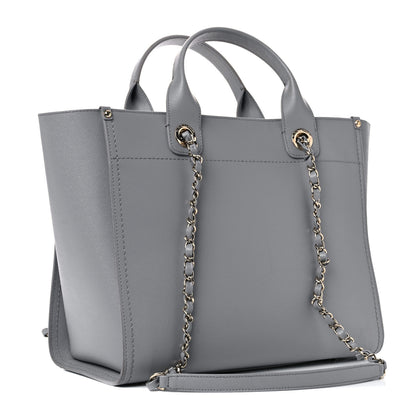 Chanel Caviar Studded Small Deauville Tote Grey 2 of 18