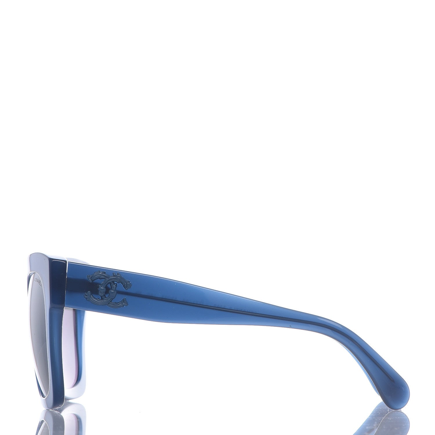Chanel Acetate Mirror CC Square Sunglasses 5357 Blue 3 of 8