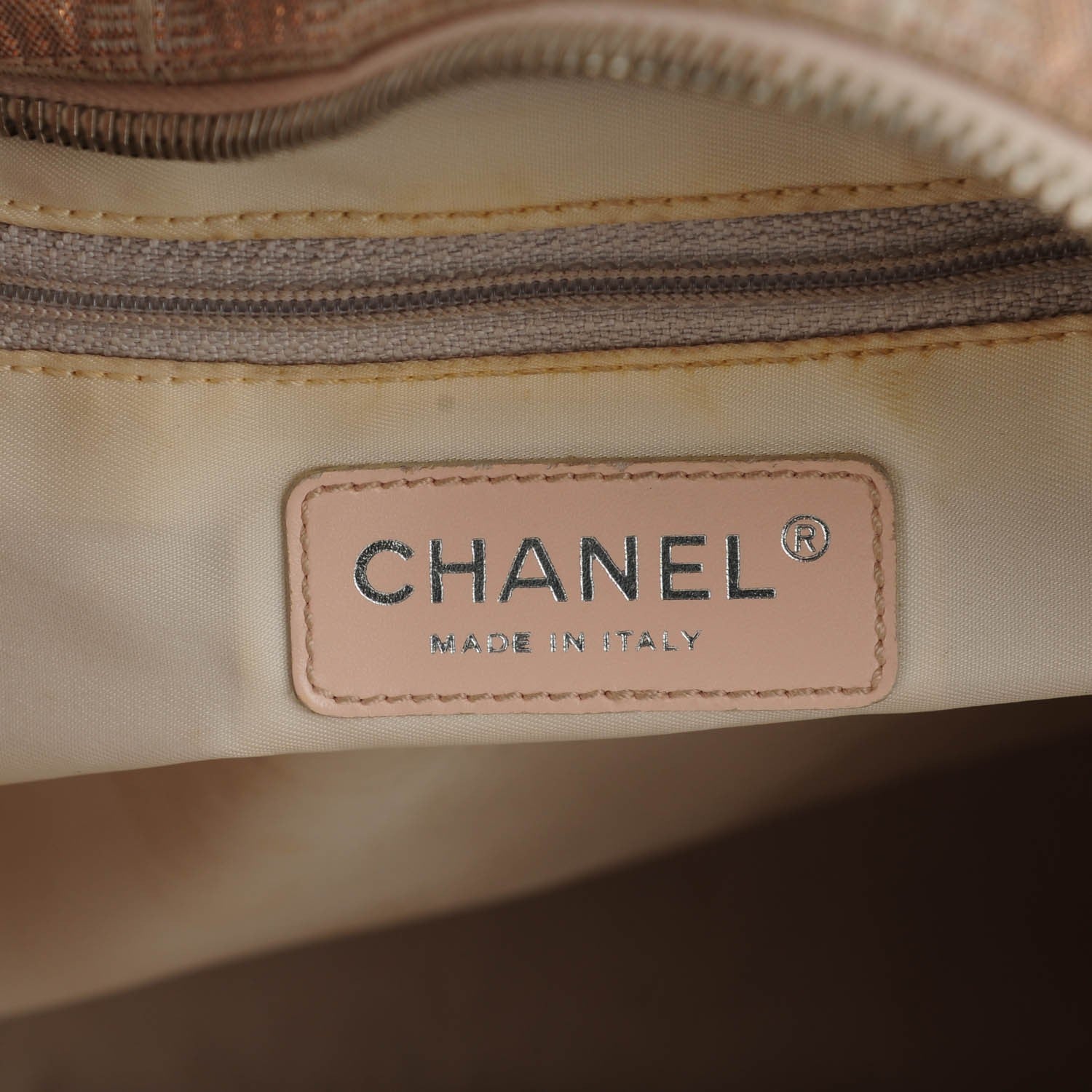 Chanel Nylon Medium Travel Tote Beige 6 of 10