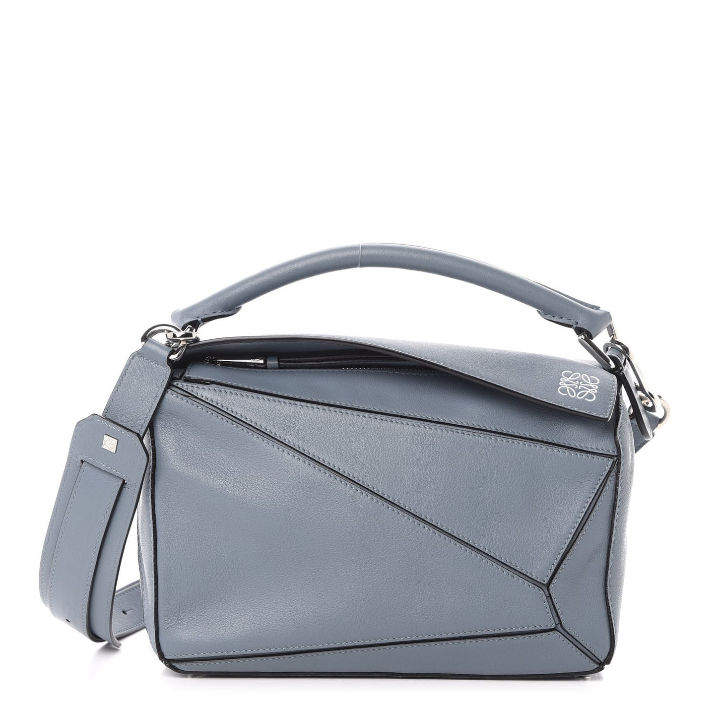 Calfskin Small Puzzle Bag Stone Blue