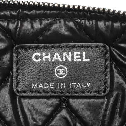 Chanel Lambskin Patent Quilted Medium Cosmetic Case Black 6 of 7