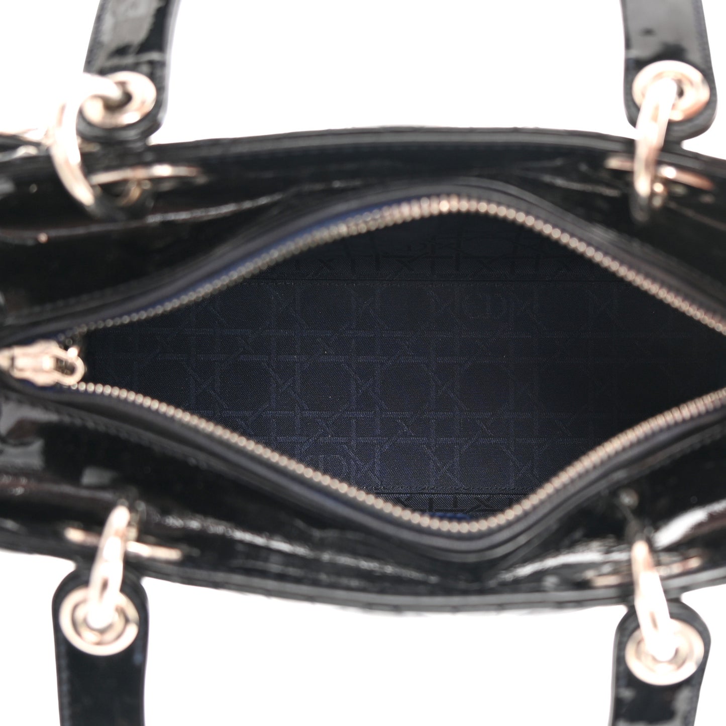 Patent Cannage Medium Lady Dior Black