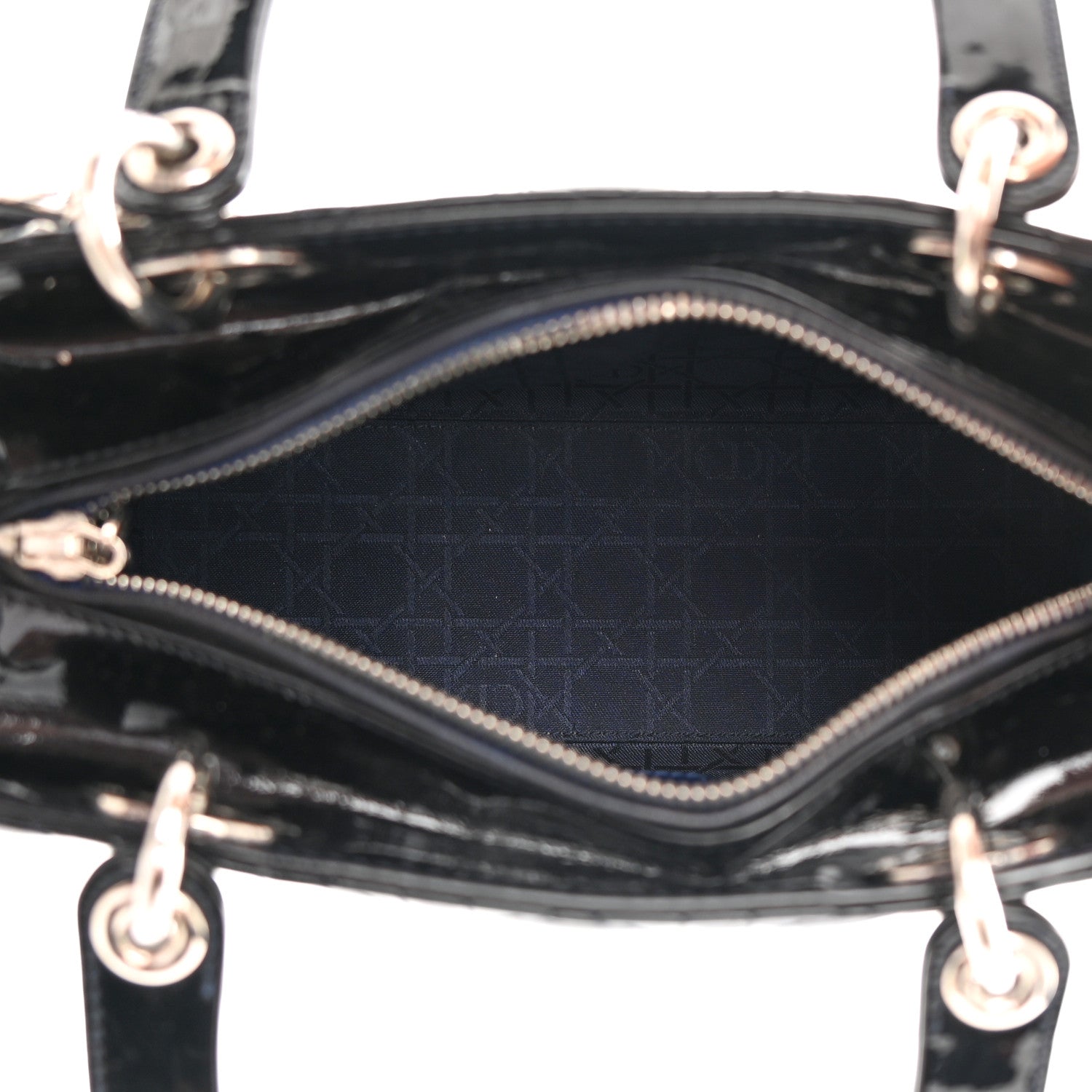 Christian Dior Patent Cannage Medium Lady Dior Black 5 of 12