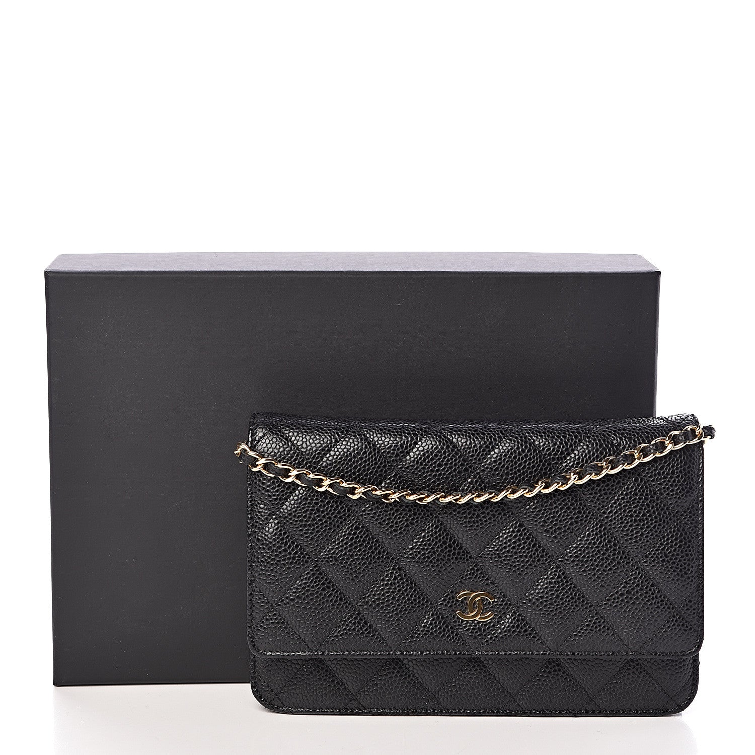 Chanel Caviar Quilted Wallet On Chain WOC Black 11 of 11