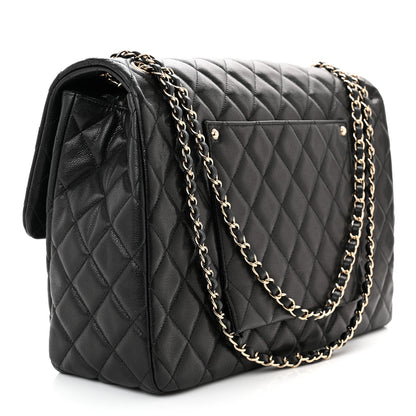 Chanel Caviar Quilted XXL Travel Flap Bag Black 3 of 11