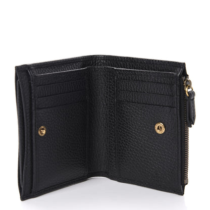 Gucci Pebbled Calfskin Farfalla Card Case Black 5 of 7