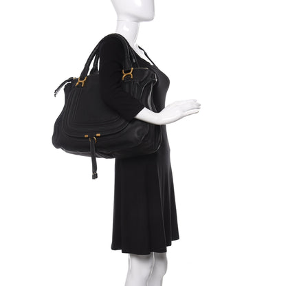 Chloe Calfskin Large Marcie Satchel Black 2 of 12